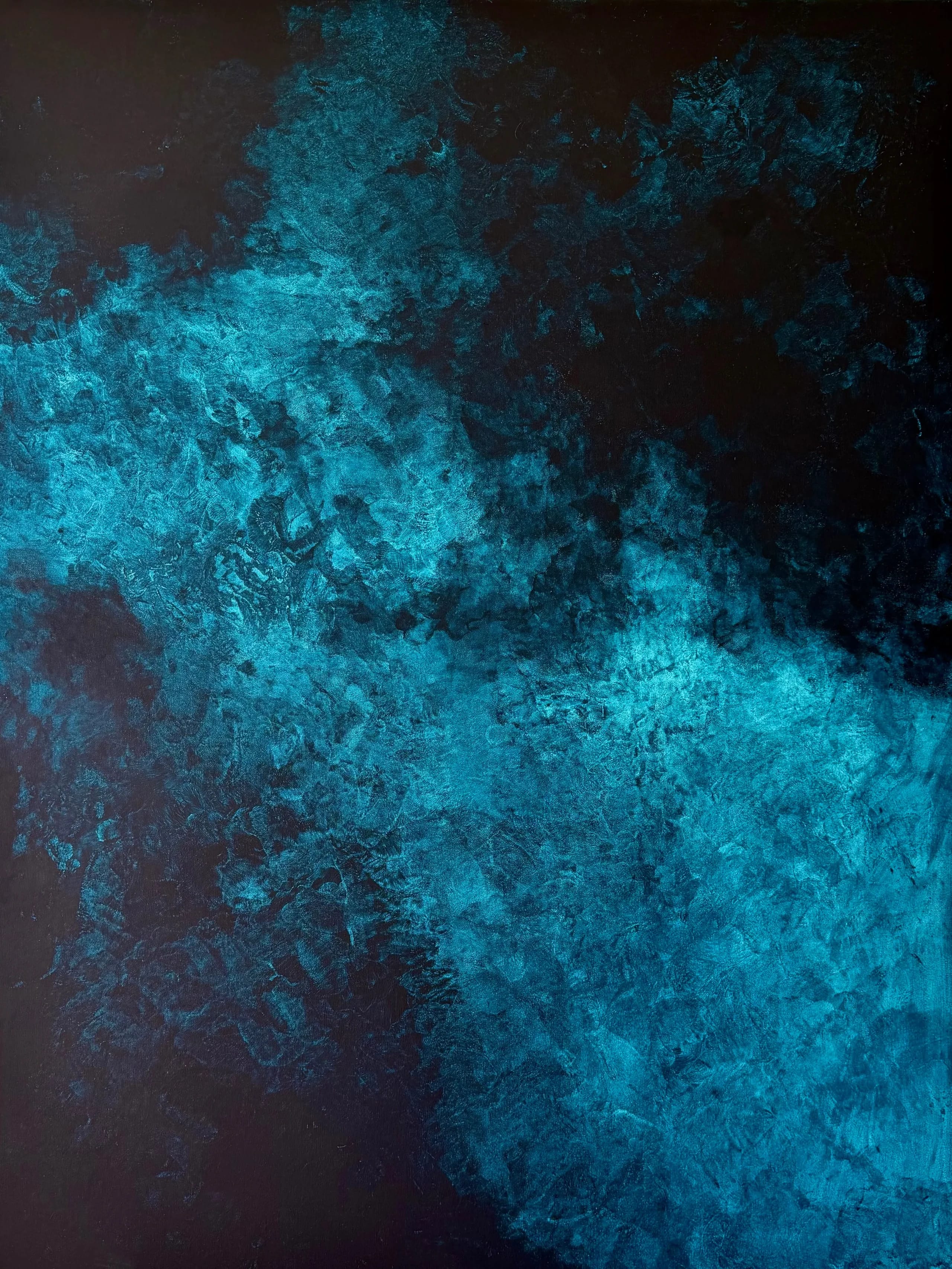 Notre masse dérivante 7h57, Acrylique sur toile, 116 × 89 cm, Daphné Mistretta